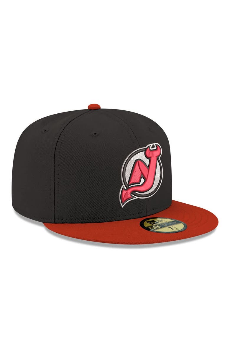 New Era Men's New Era  Black New Jersey Devils Core Logo Two-Tone 59FIFTY Fitted Hat, Alternate, color, Black