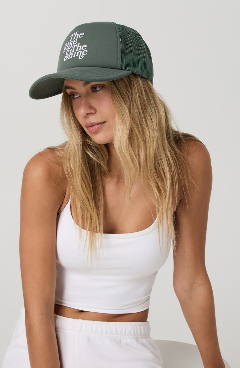 Vuori The Rise the Shine Snapback Trucker Hat, Alternate, color, Agate Green