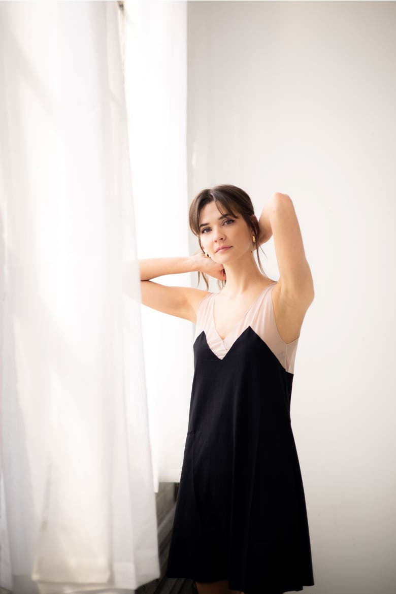 Riviera Illusion Mesh Nightie, Alternate, color, Black