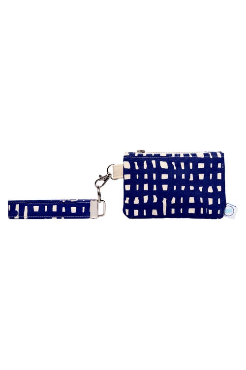 Dance Happy Ivy Wristlet With Key Fob In Navy