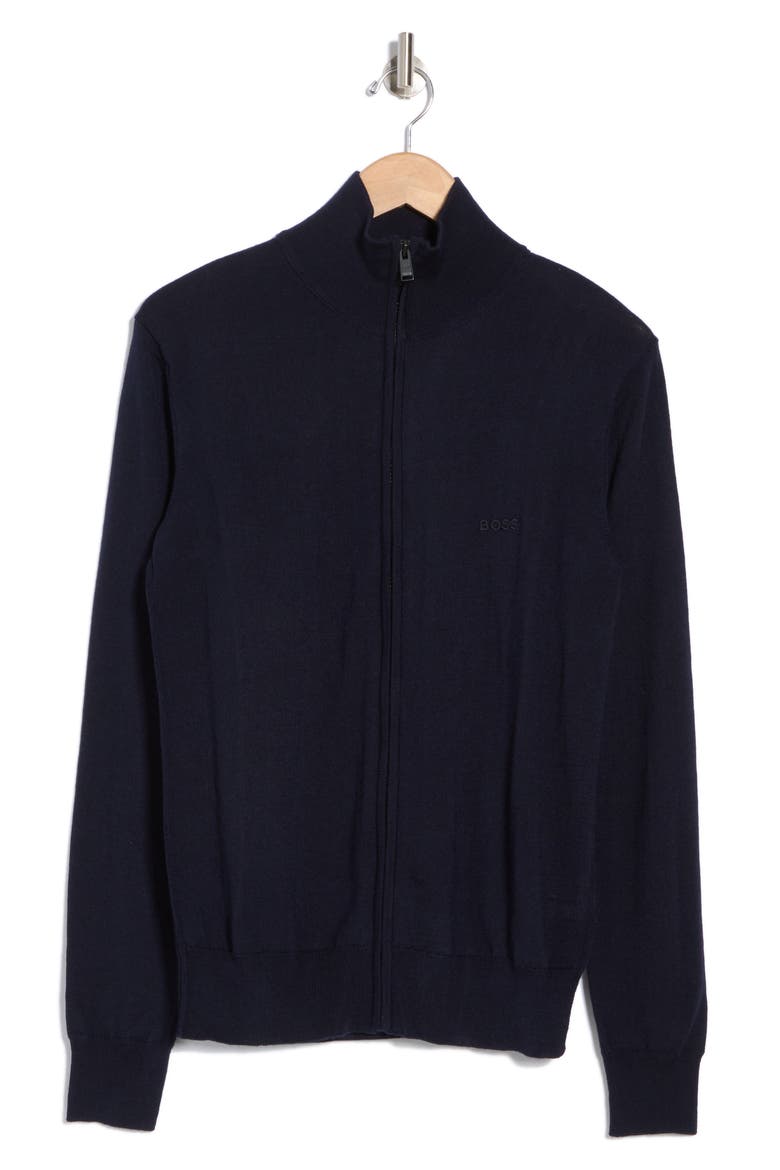 Amac Stand Collar Zip-Up Jacket, Alternate, color, DK BU
