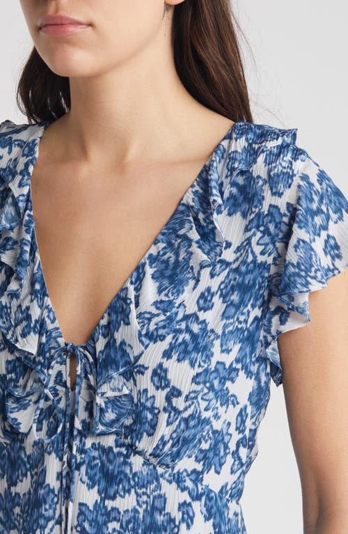 Rails Chambray Floral Carmine Blouse In Chambray Floral