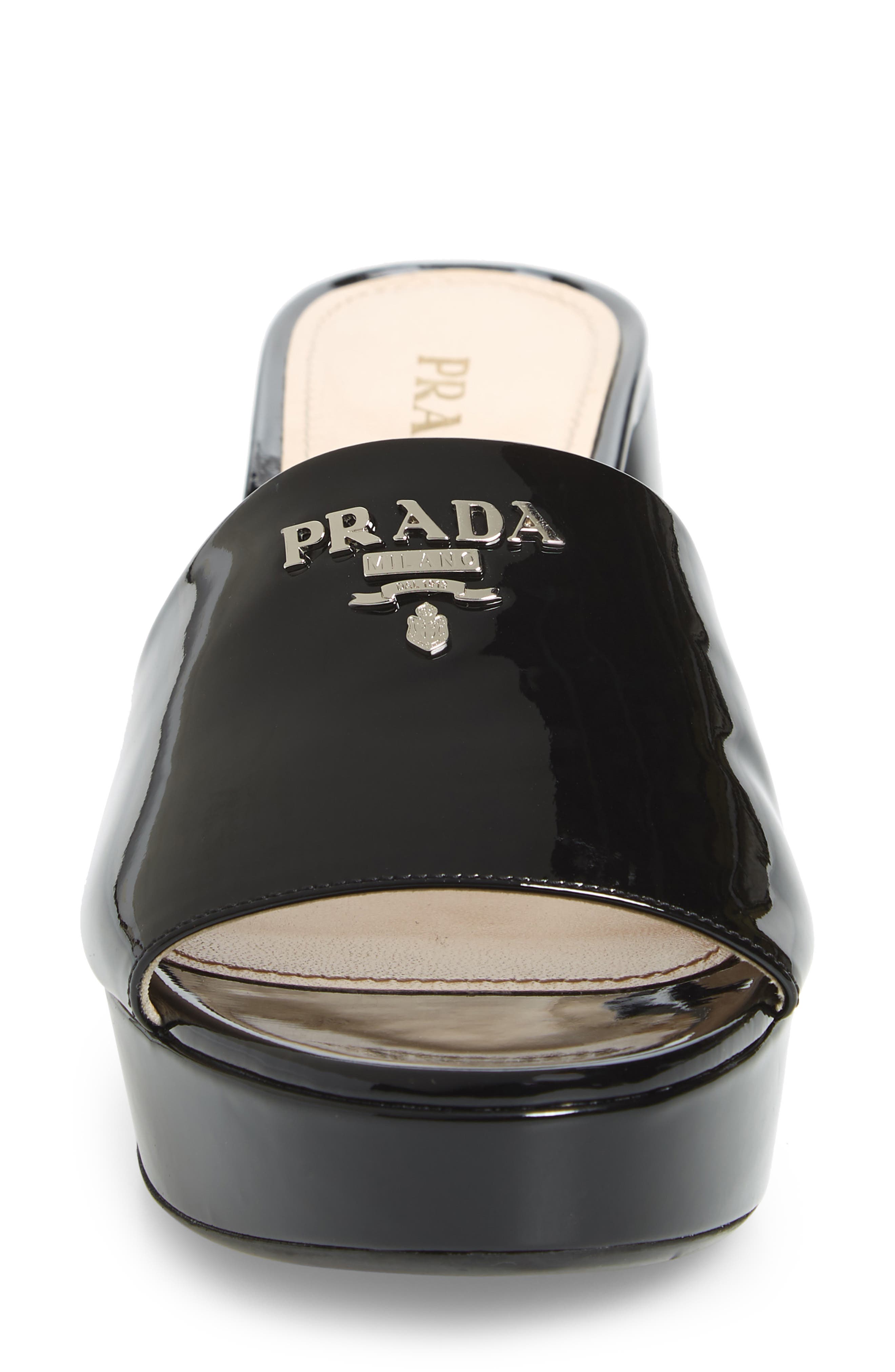 Prada Platform Slide Sandal, Alternate, color, 