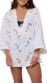 SAACHI Heart Eyelet Short Kaftan