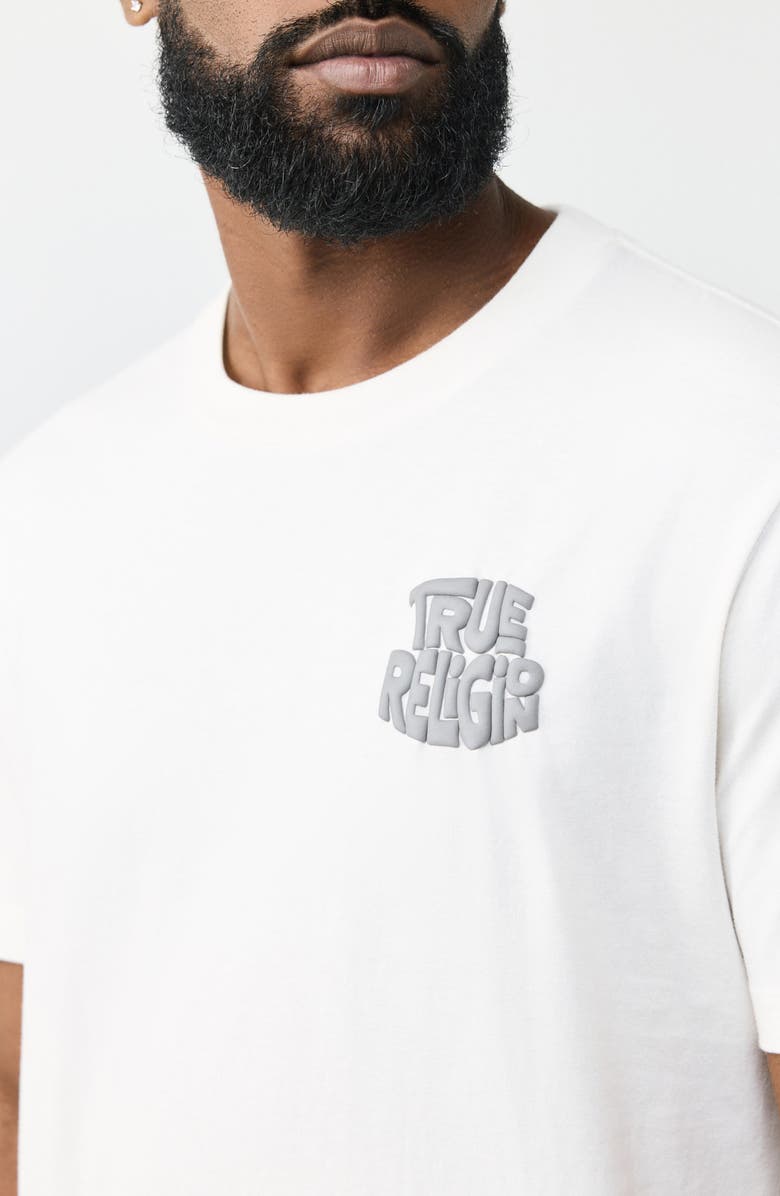 True Religion Burger Logo Tee, Alternate, color, Winter White