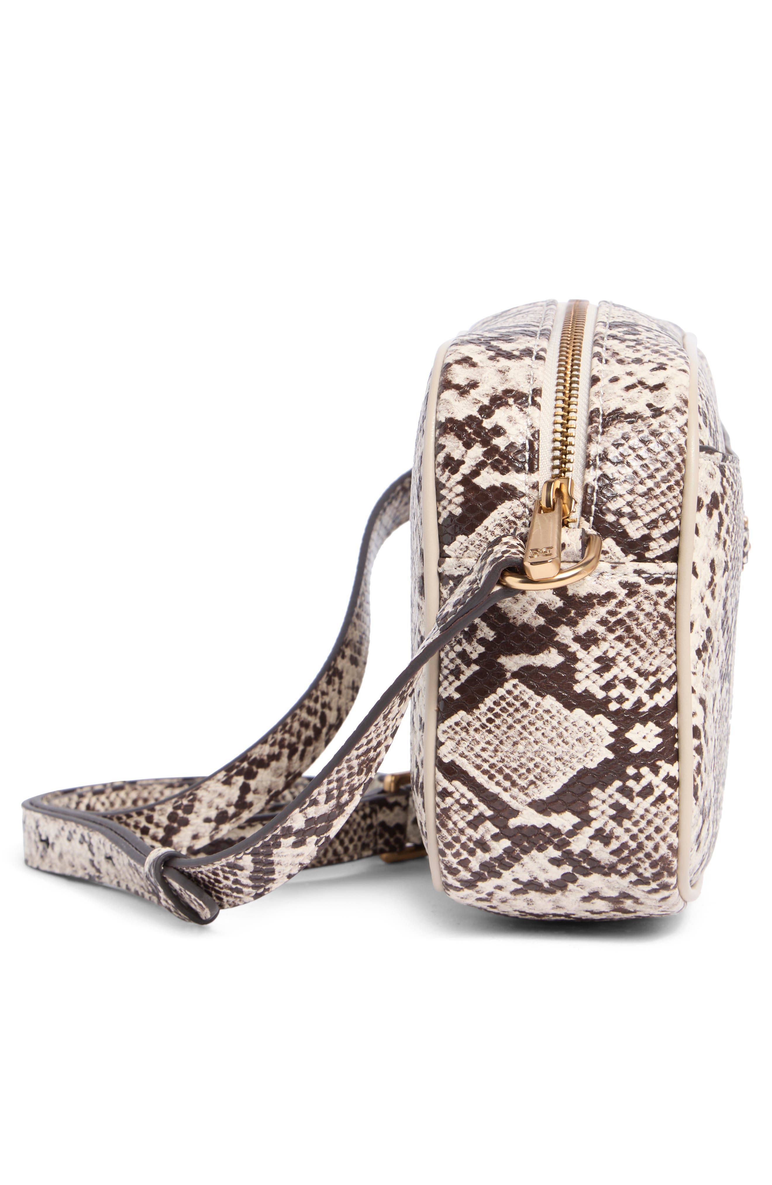 Sam Edelman Loraine Camera Bag, Alternate, color, Ivory Snake