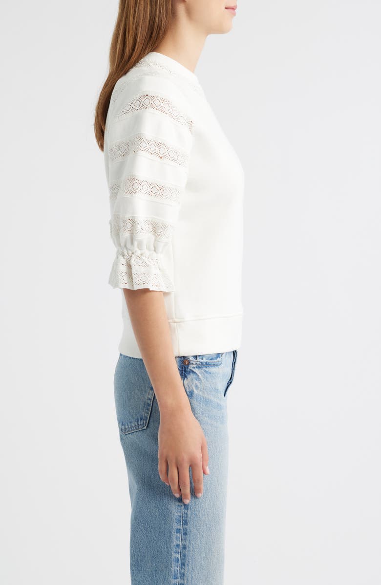 Rails Aggy Lace Sweater, Alternate, color, Ivory