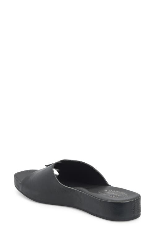 Kork-ease ® Mesa Slide Sandal In Black Leather