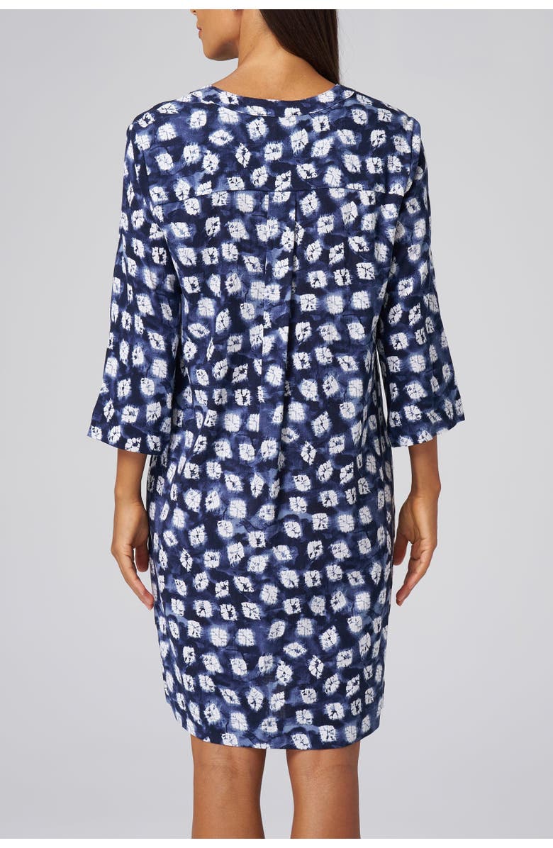 Franne Golde Paloma Shibori Print Dress, Alternate, color, Indigo