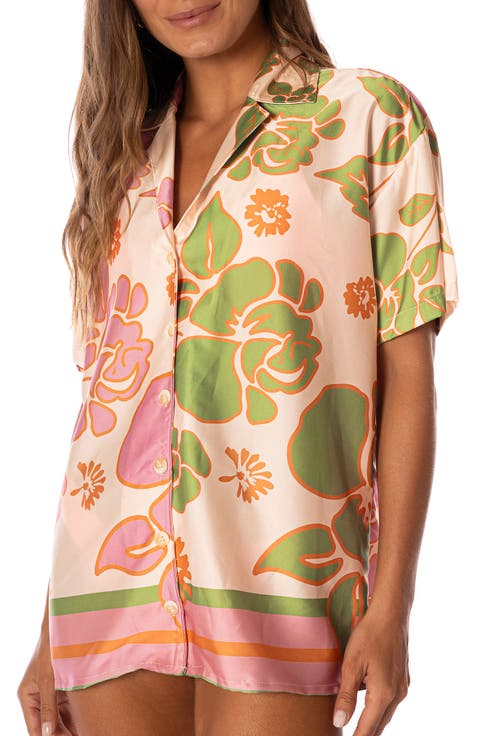 Floating Blooms Noise Cover-Up Shirt