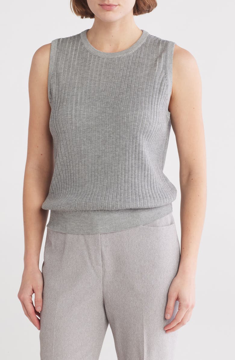 Calvin Klein Crewneck Sleeveless Sweater Tank, Main, color,