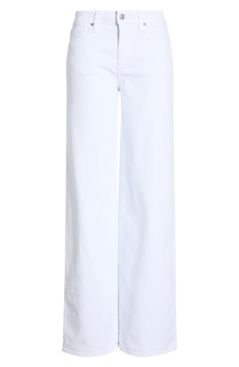 PAIGE Tatum High Waist Wide Leg Jeans, Alternate, color, Crisp White