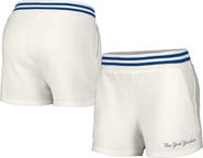 LUSSO Women's Lusso  White New York Yankees Maeg Tri-Blend Pocket Shorts