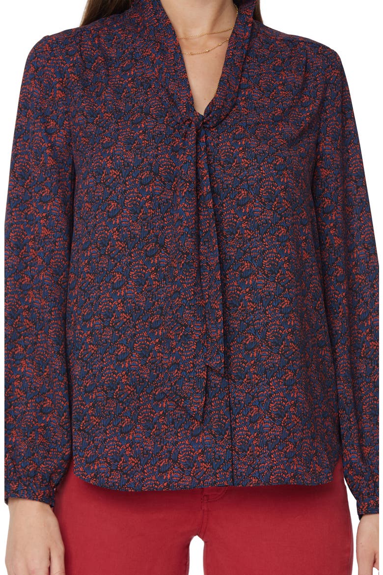 Bow Blouse, Alternate, color, HARBOUR HILLS