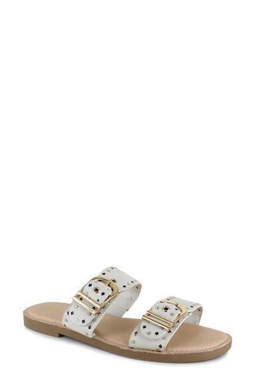 Splendid Leena Slide Sandal In White Sand