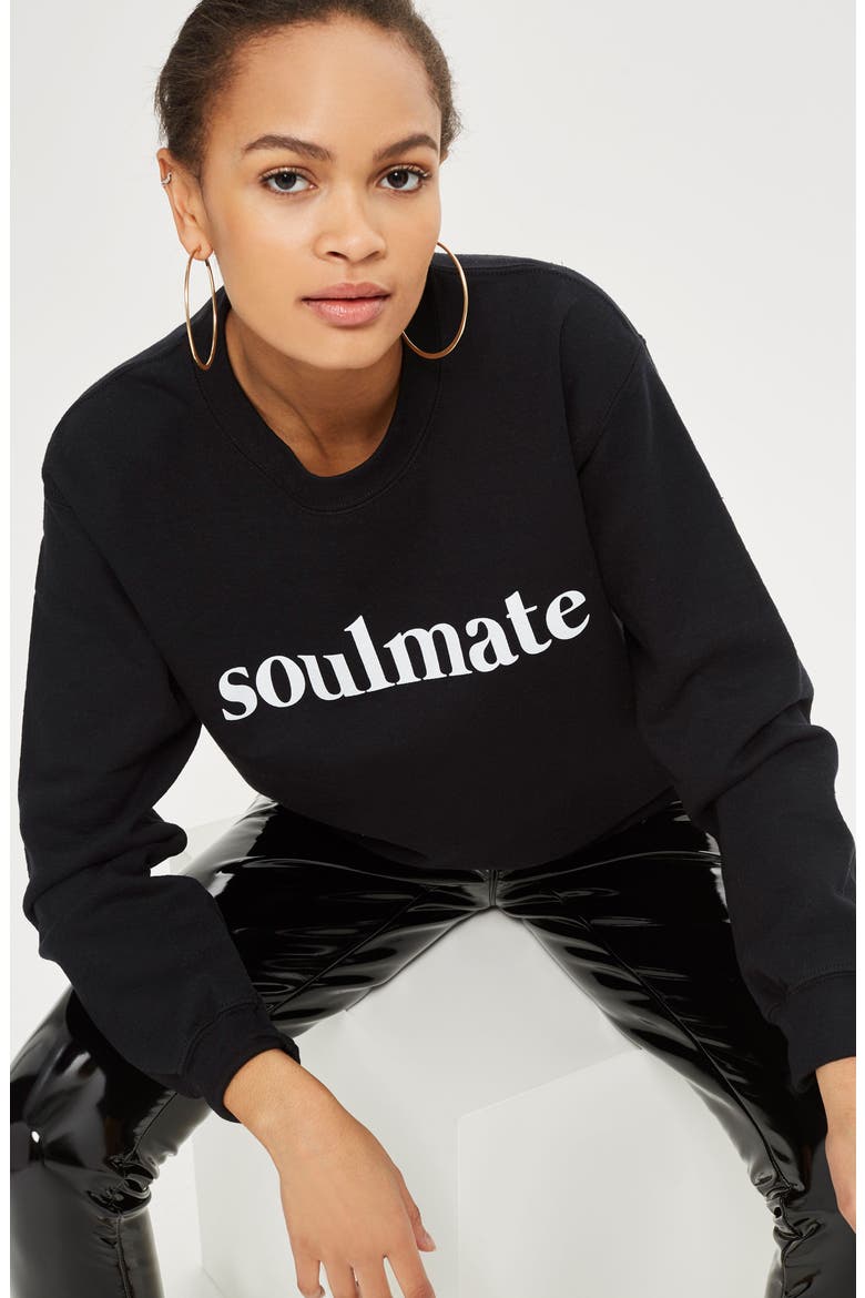 Soulmate Graphic Sweatshirt, Alternate, color, BLACK MULTI