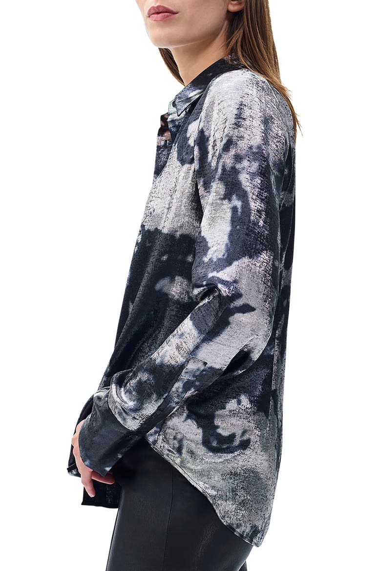 Yvette Slim Fit Button-Up Shirt, Alternate, color, SILVER MULTI