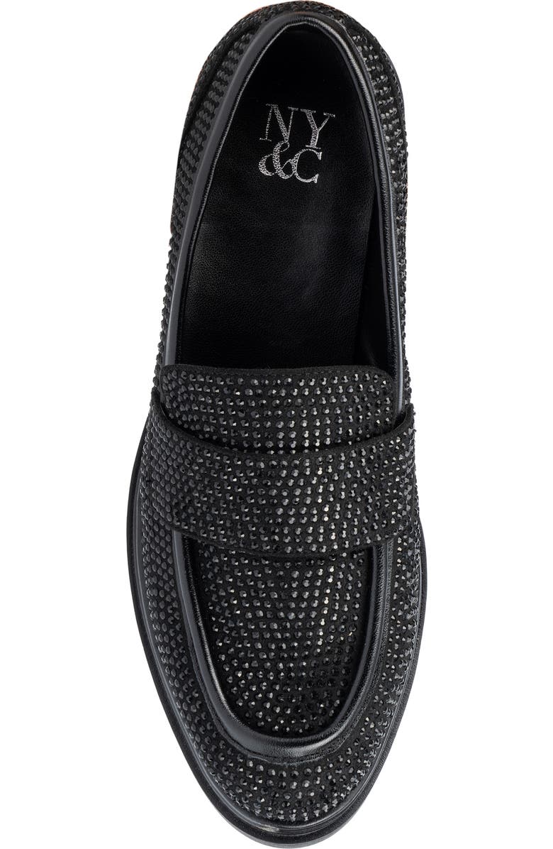 NEW YORK AND COMPANY Abigail Rhinestone Loafer, Alternate, color,
