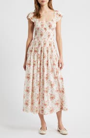 DÔEN Quinette Organic Cotton Voile Midi Dress