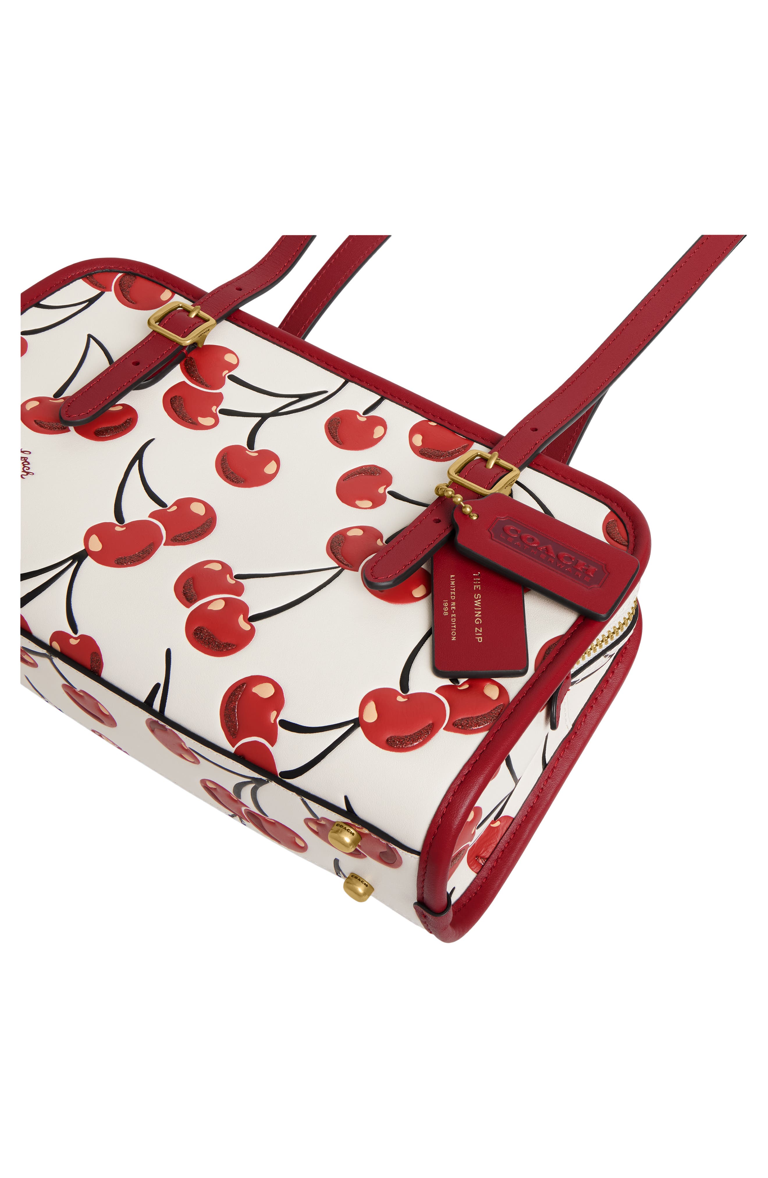 COACH Originals Cherry Print Zip Bag, Alternate, color, 