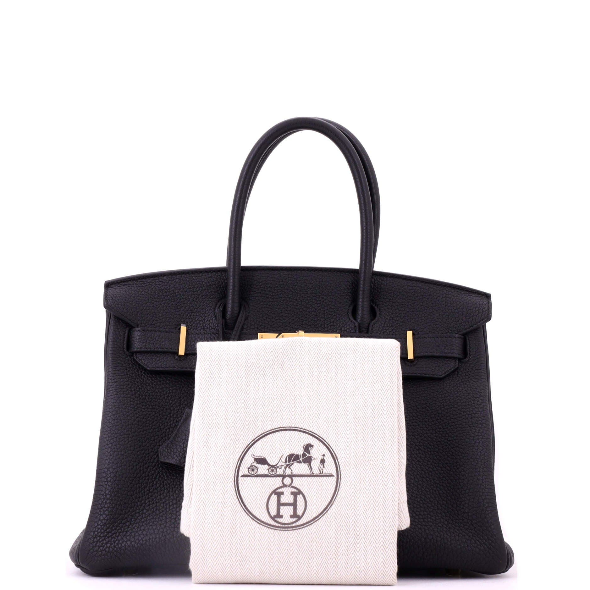Pre-Owned Hermes Birkin Handbag Black Togo with Gold Hardware 30, Alternate, color, Noir