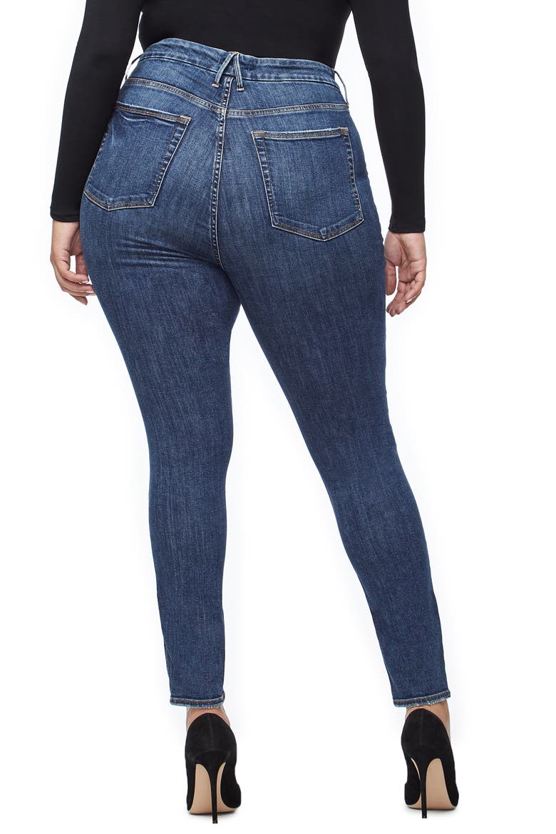 Good Legs Ripped High Waist Skinny Jeans, Alternate, color, BLUE208