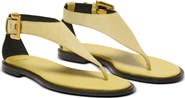 Balmain Anthem flat toe-post sandals in suede