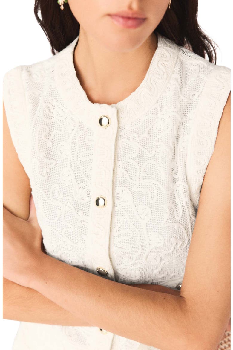 Guipure lace jacket, Alternate, color, Ecru