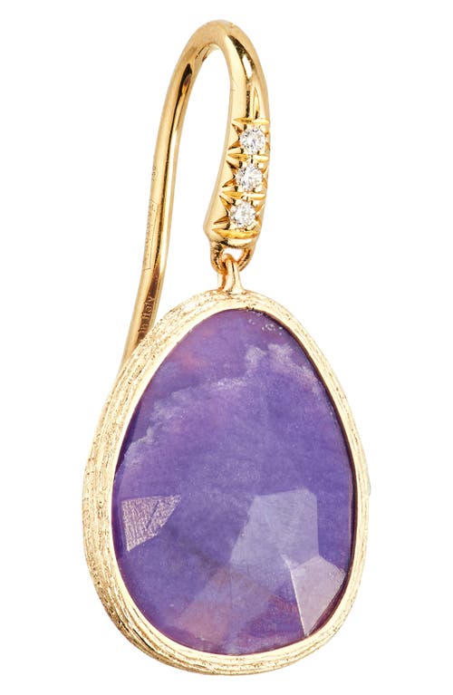 Marco Bicego Lunaria Charoite & Diamond Drop Earrings