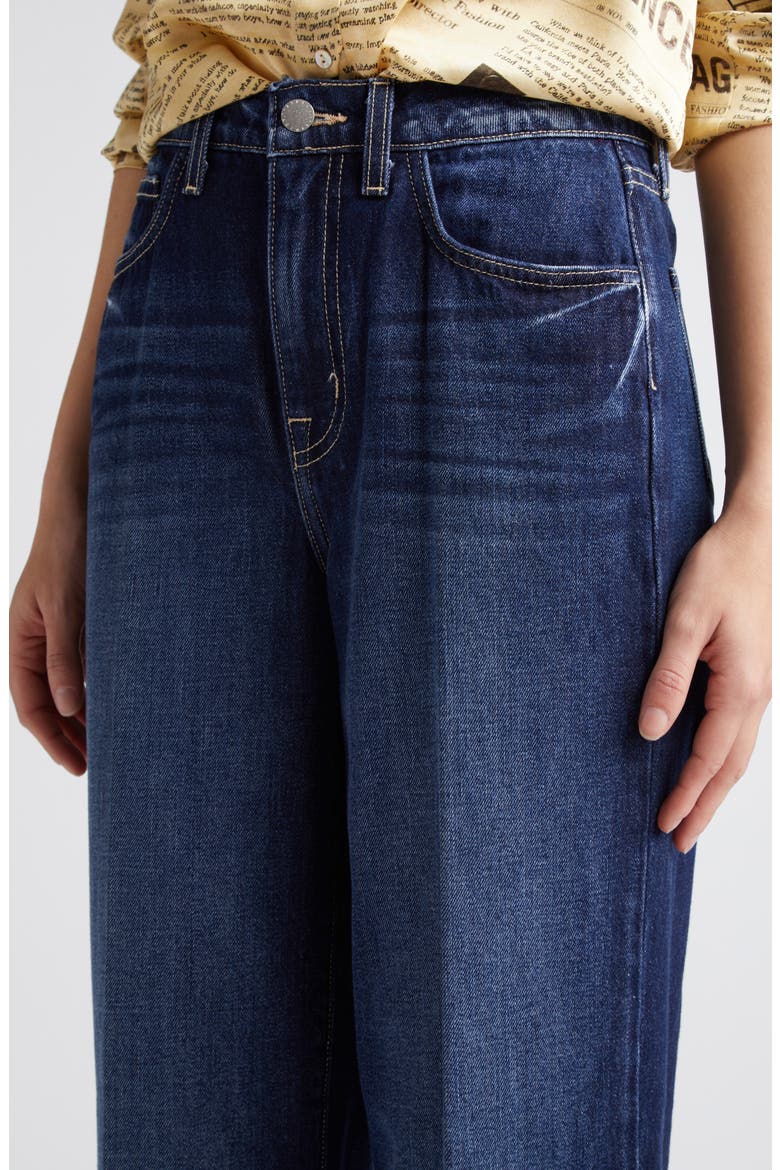 Miley High Waist Cuff Wide Leg Jeans, Alternate, color, DENMARK