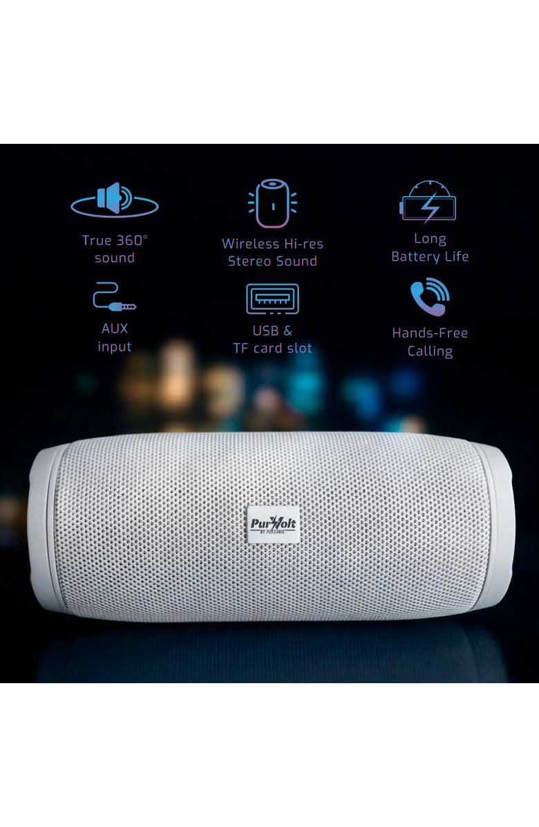 PURSONIC Wireless Speaker - The Power Player, Alternate, color, White