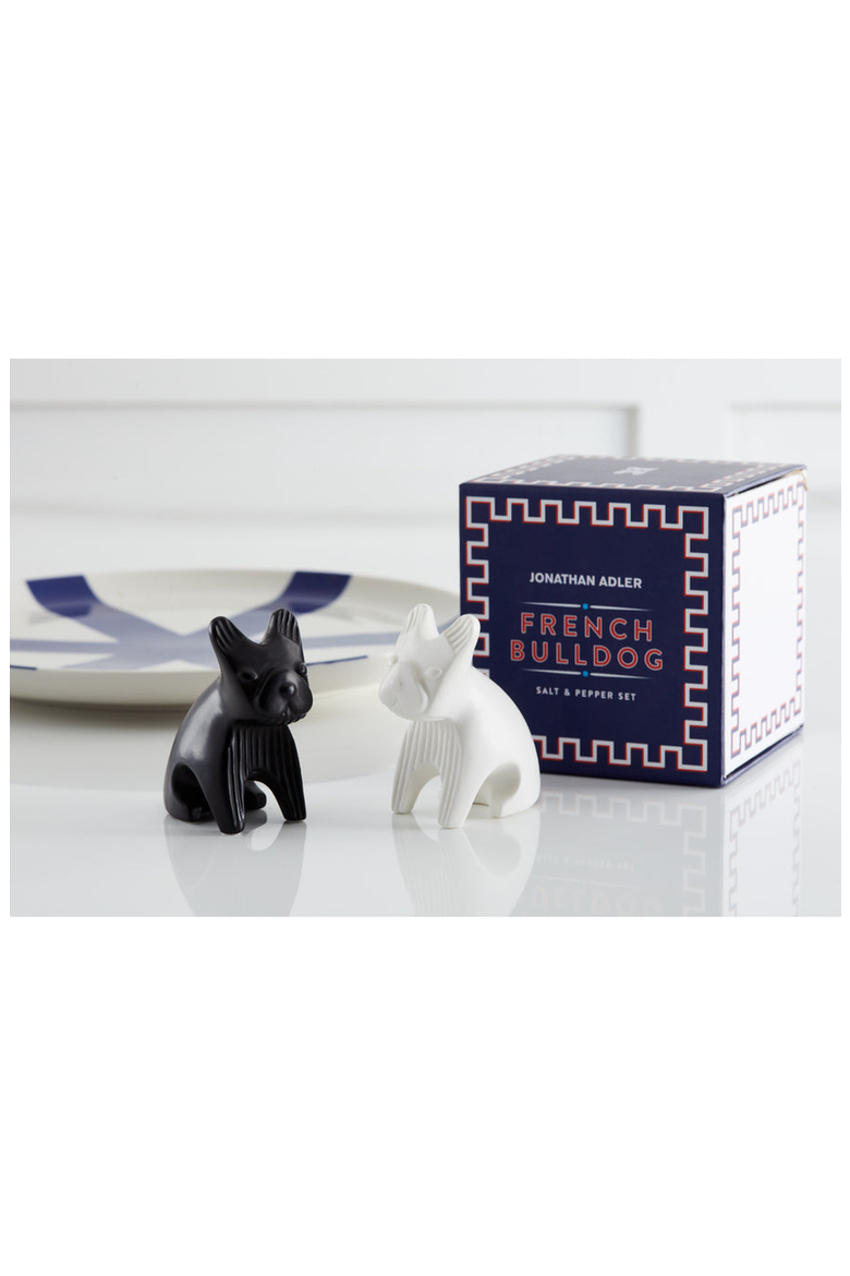 French Bulldog Salt and Pepper Set, Alternate, color, Black / White