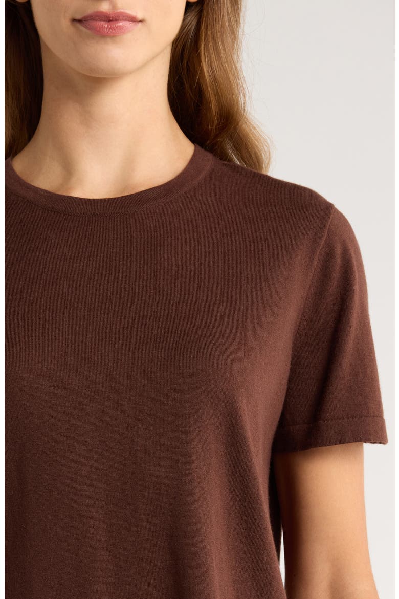 Cotton & Cashmere Top, Alternate, color, ESPRESSO