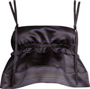 Sacai Stripe Satin Crop Camisole