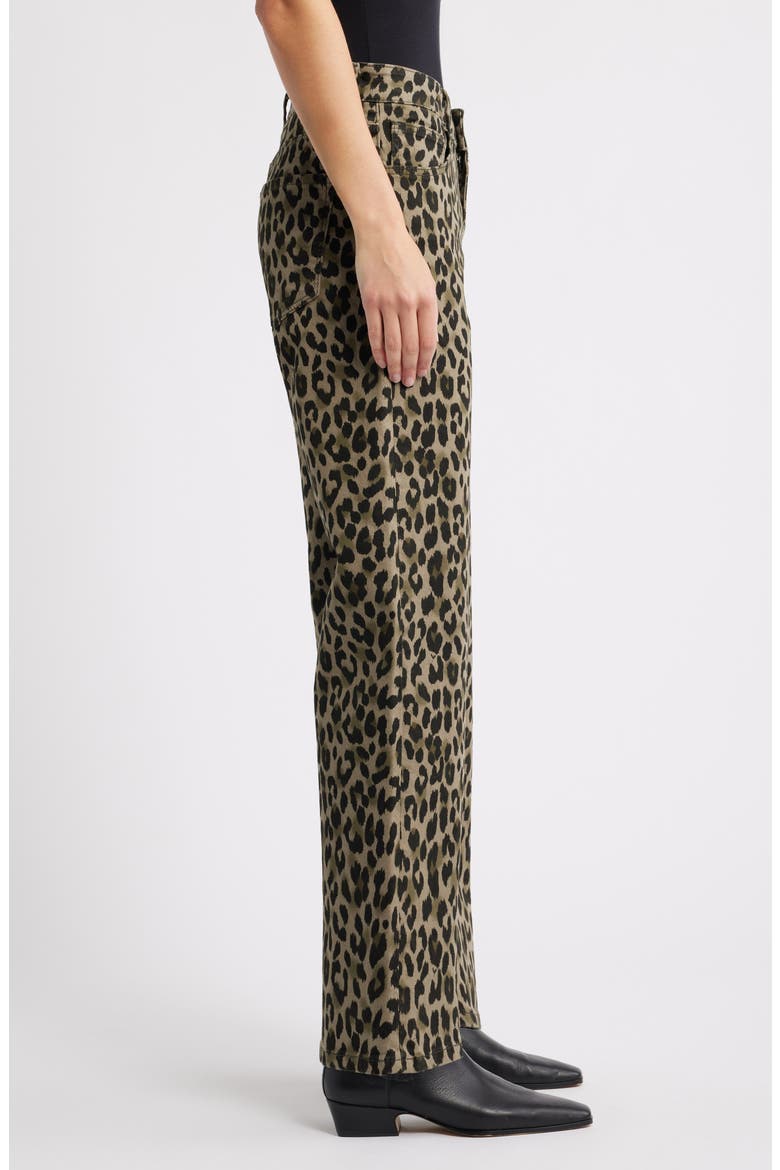 Sabrina Wide Leg Jeans, Alternate, color, GREEN LEO DENIM