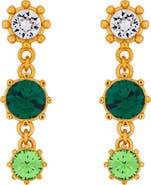 Oscar de la Renta Crystal Drop Earrings