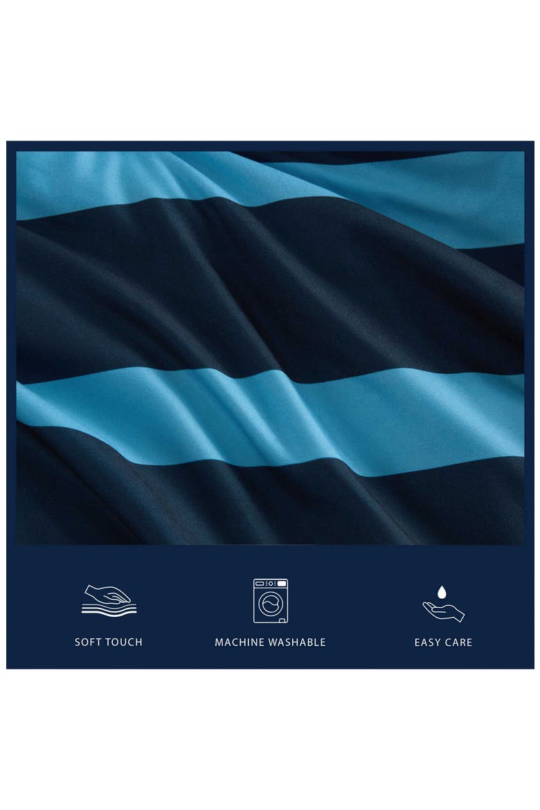 Keelson Stripe Comforter, Alternate, color, DARK BLUE
