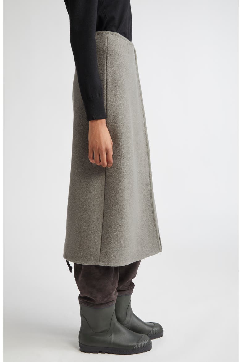 Walker Wool Fleece Wrap Skirt, Alternate, color, CAMOSCIO FELTED