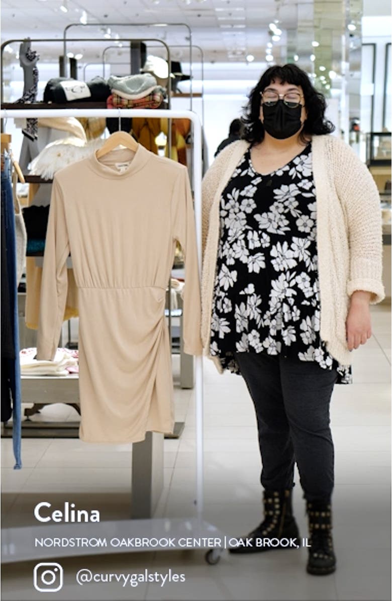 Long Sleeve Mock Neck Minidress, sales video thumbnail