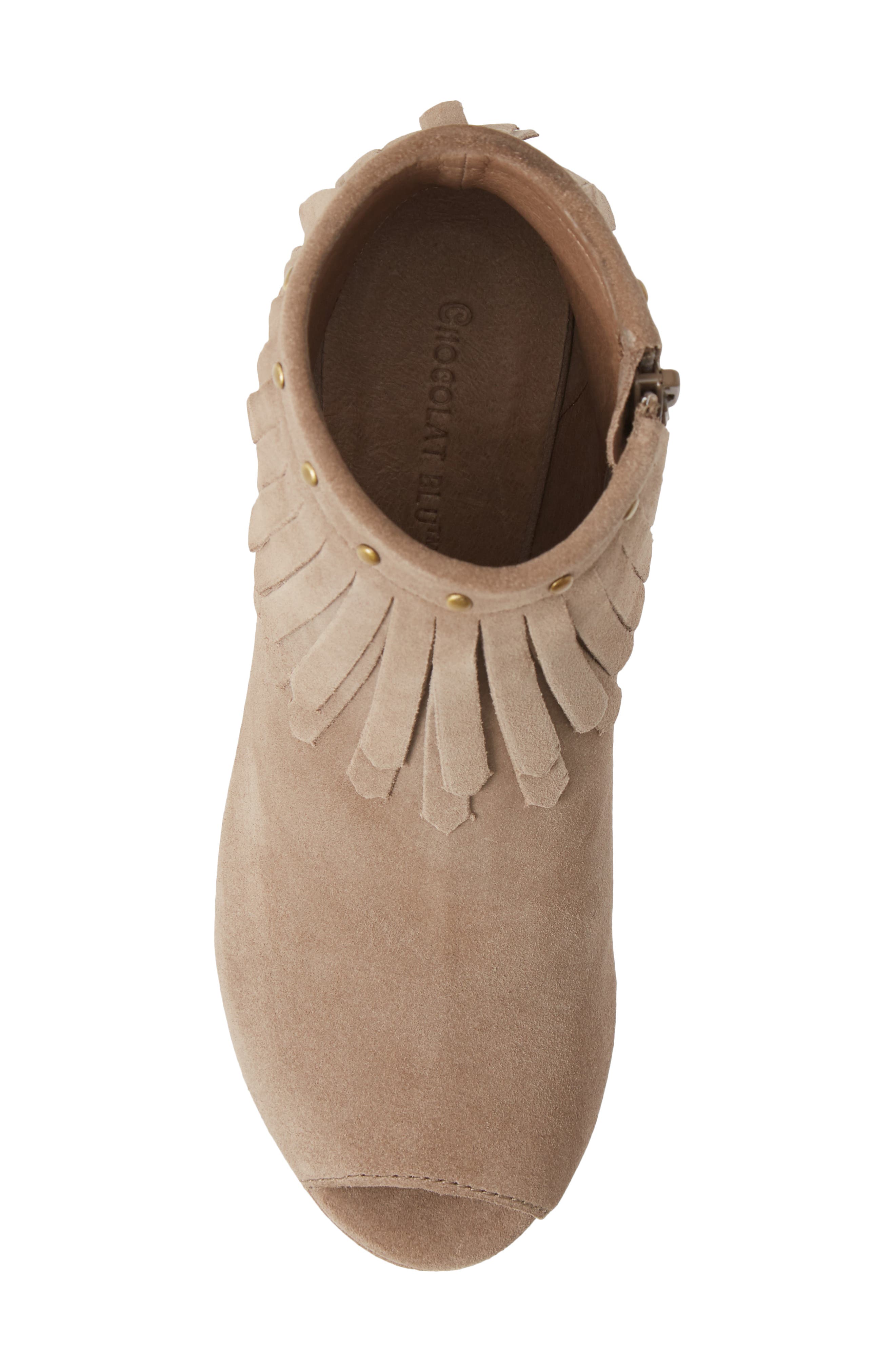 Chocolat Blu Wick Peep Toe Platform Bootie, Alternate, color, 