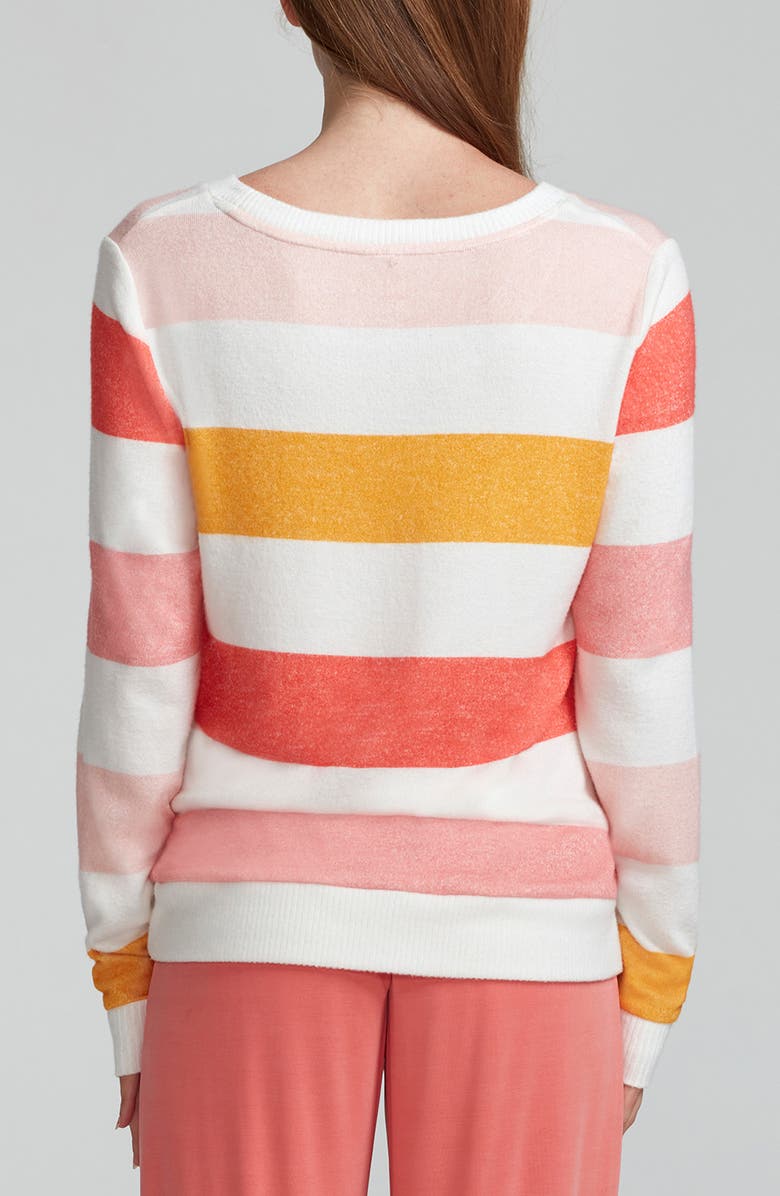 Andrew Marc Stripe Hachi Sweater, Alternate, color, Glow
