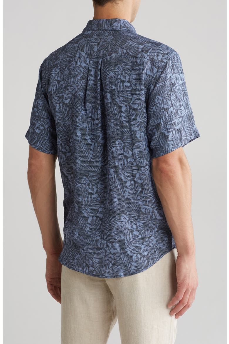Fallen Leaves Tencel® Modal Blend Button-Down Shirt, Alternate, color, INDIGO