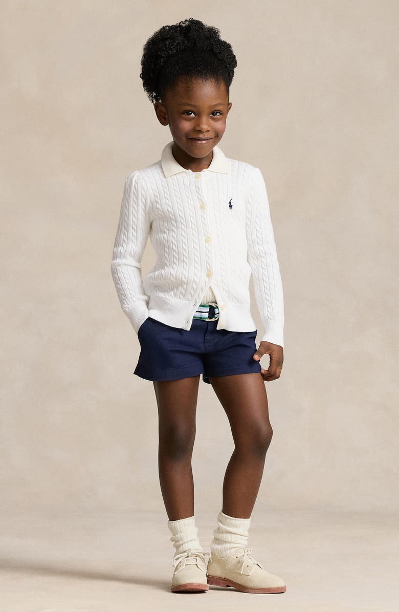 Polo Ralph Lauren Kids' Mini Cable Knit Cotton Sweater, Alternate, color, White