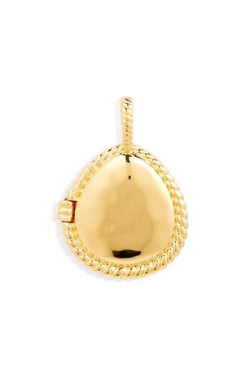 Monica Vinader Mini Deia Teardrop Locket In 18ct Gold Vermeil