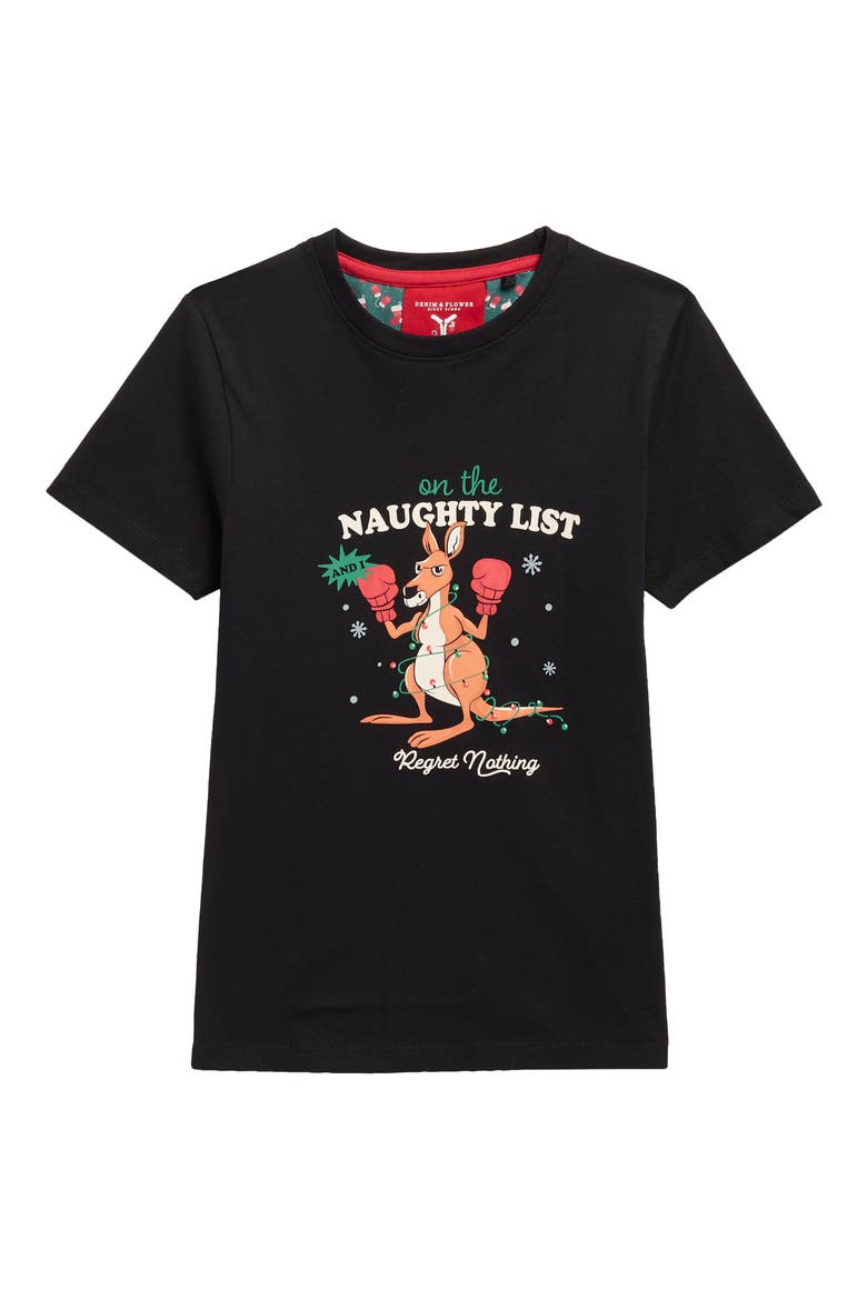 Kids' Kangaroo Graphic T-Shirt, Main, color, BLACK