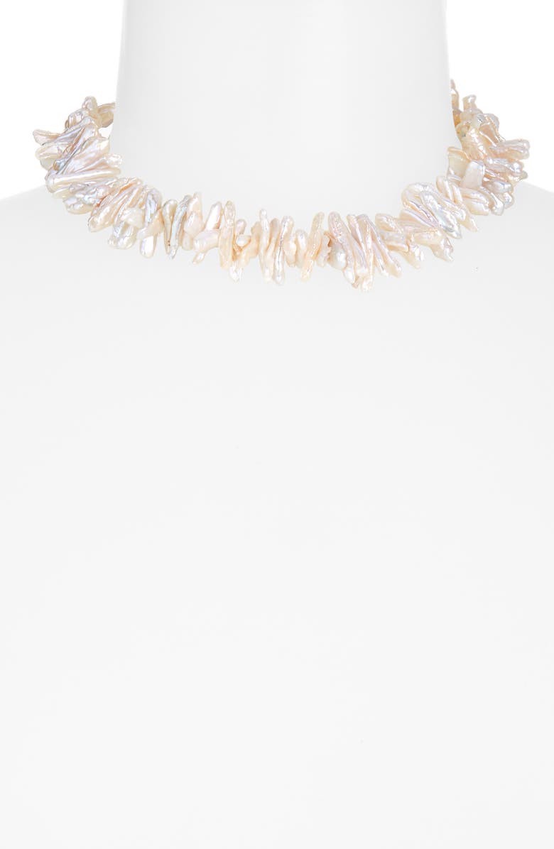 Cult Gaia Aliza Freshwater Pearl Choker Necklace, Alternate, color,