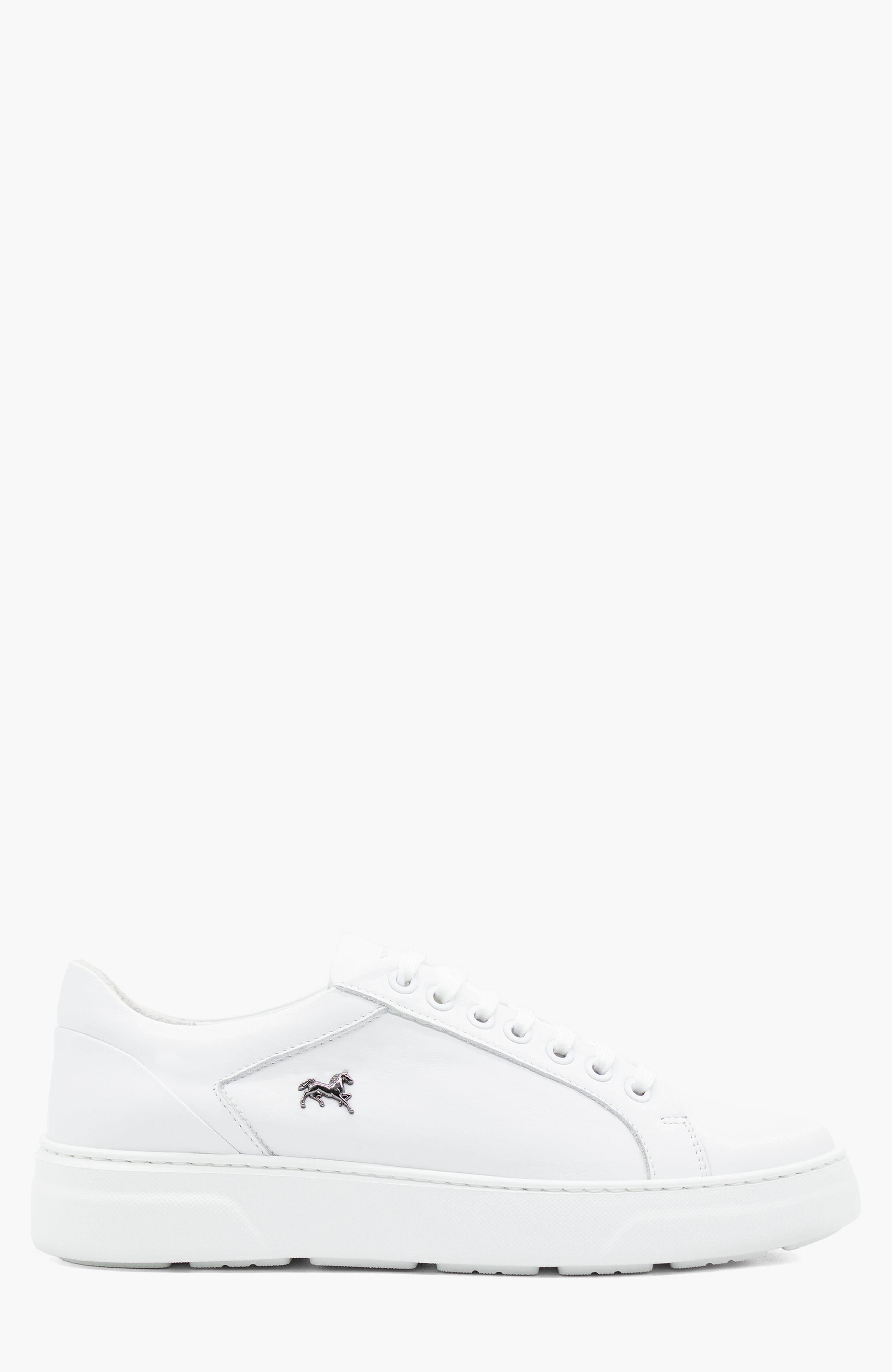 Authentic Leather Sneakers 01, Main, color, White