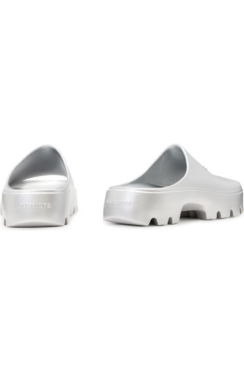 AllSaints Eclipse Platform Slide Sandal, Alternate, color, Silver