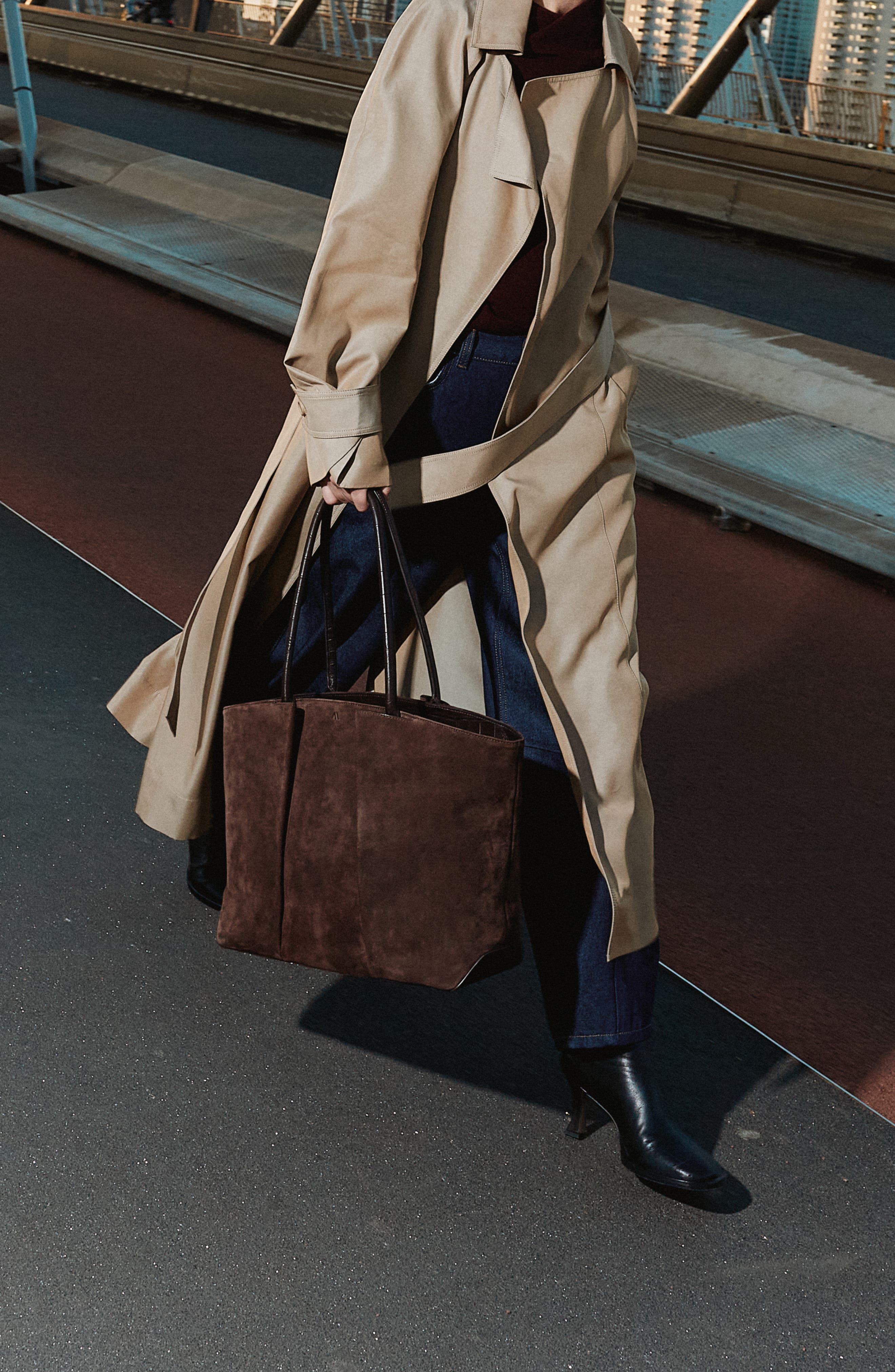 Horizon Leather Tote Bag, Alternate, color, Espresso