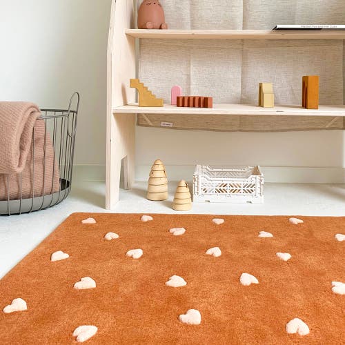 Maison Deux Hearts Rug In Yellow